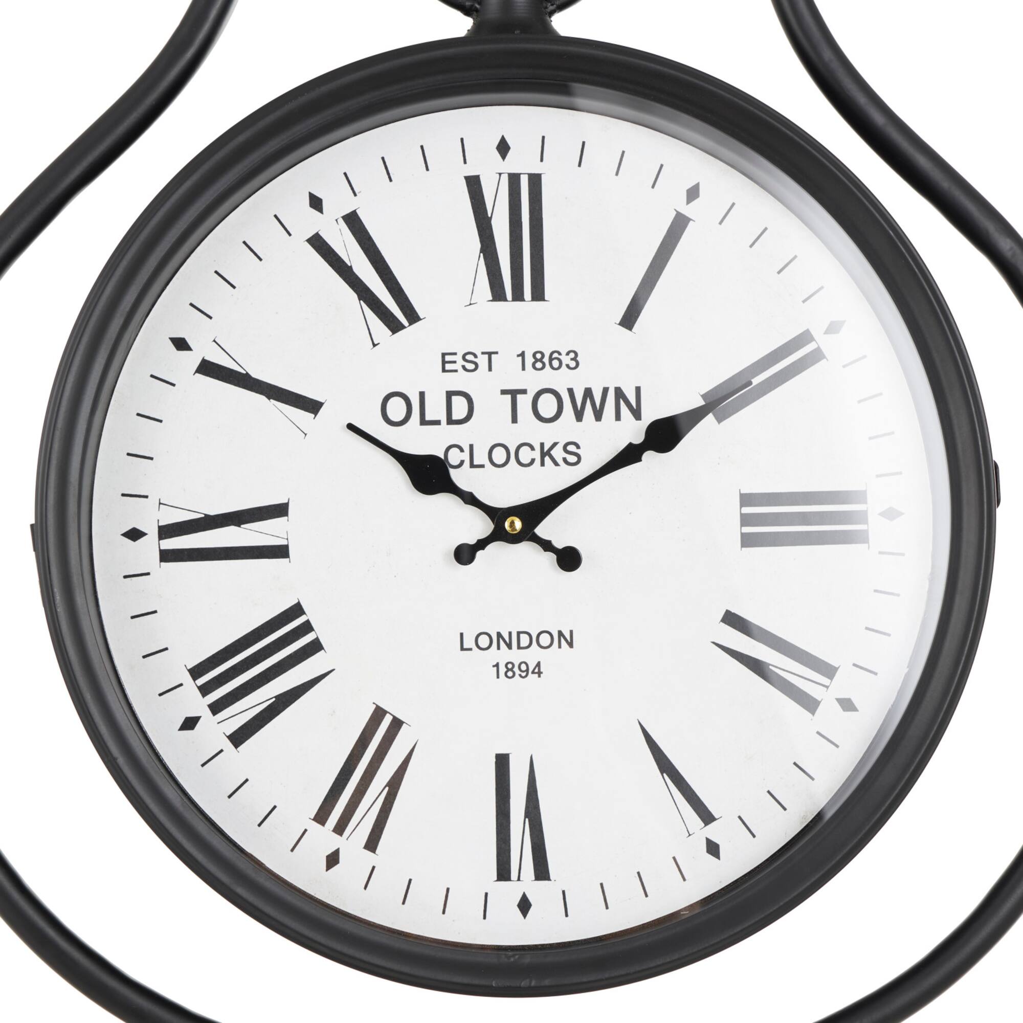 6.75ft. Black Metal Clock